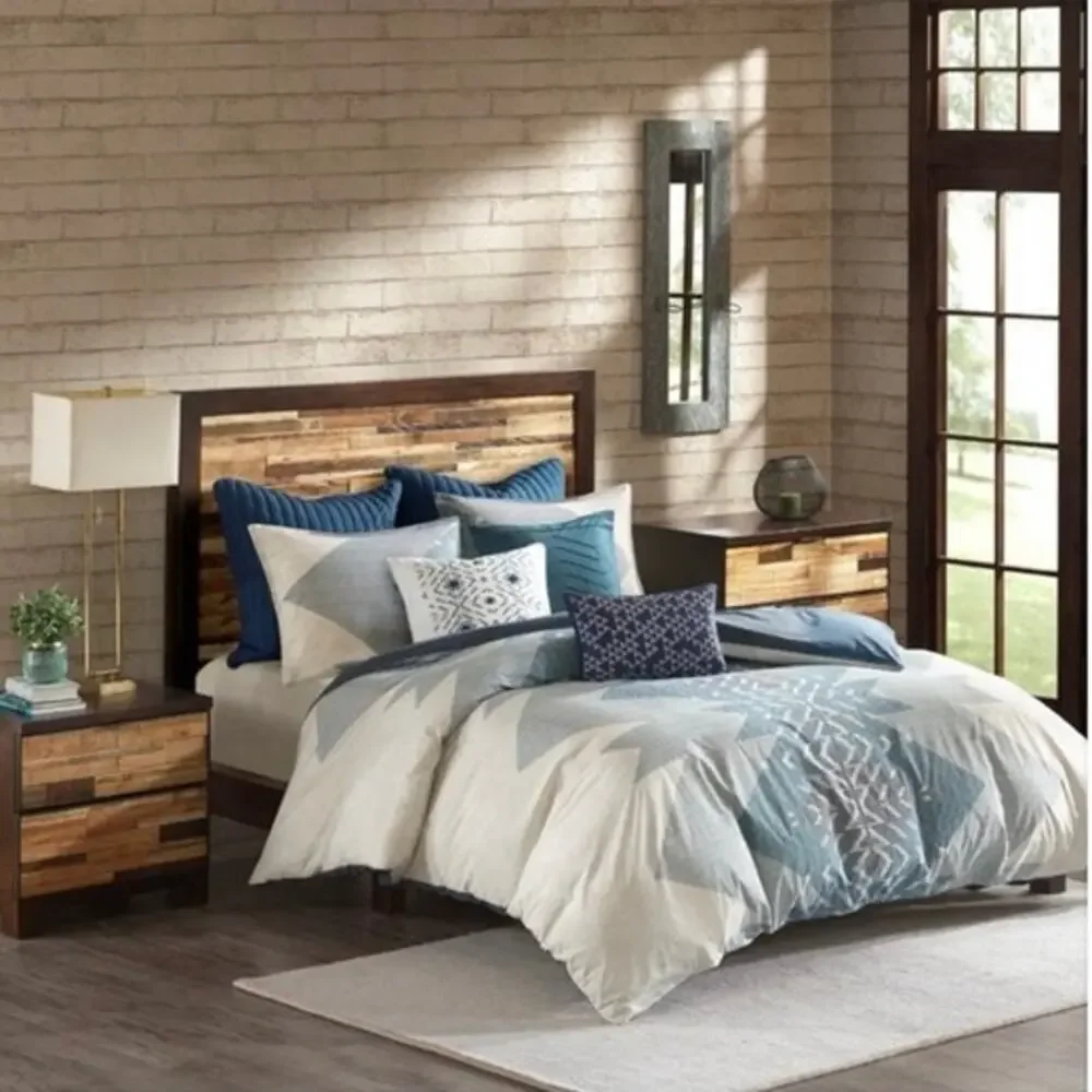 Ink + Ivy King/Cal King 3pc Nova Duvet Cover Mini Set - Blue